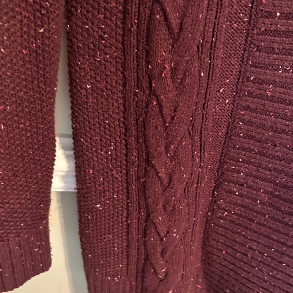 L.L. Bean Deep Red Cardigan Sweater womens size small - Picture 3 of 5